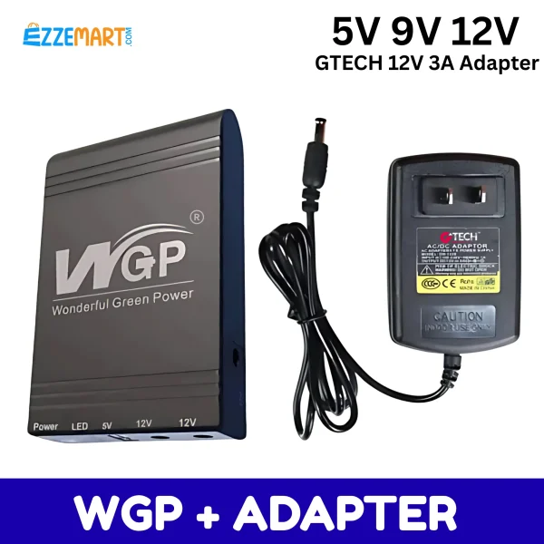 COMBO! WGP mini UPS 5/9/12V (10400mAh) + GTECH Adapter (12V/3A)