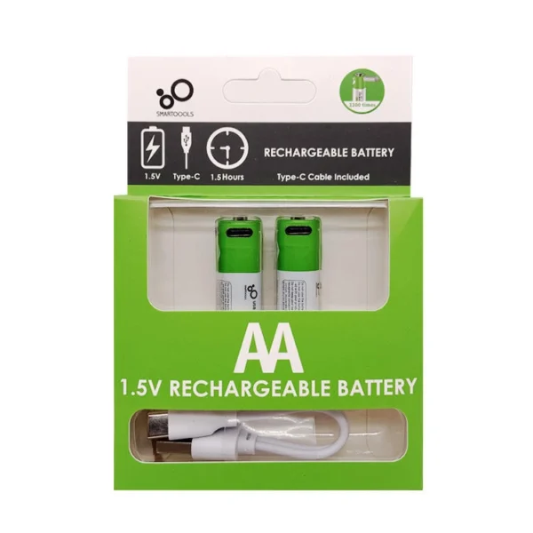 SmarToools AA 1.5V 2600mWh Rechargeable Battery ( 2 Pcs Set)