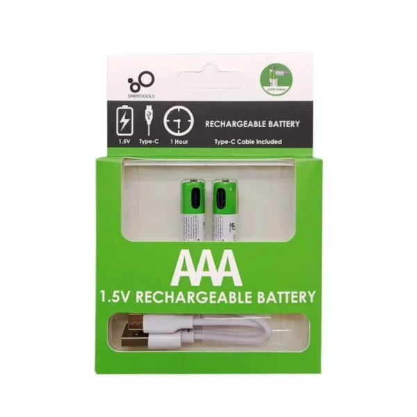 SmarToools AAA 1.5V 750 mWh Rechargeable Battery (2Pcs Set)