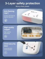 LDNIO SC6 Power Strip 45W USB-C Port - Image 2