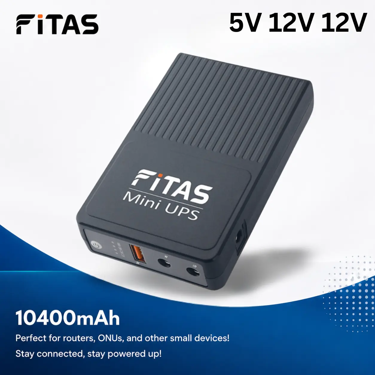 FiTAS 10400mAh TM55 DC Mini UPS 5V 12V 12V FiTAS 10400mAh TM55 DC Mini UPS 5V 12V 12V