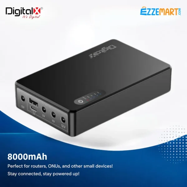 DigitalX 8000mAh DX8 DC Mini UPS 5V 9V 12V