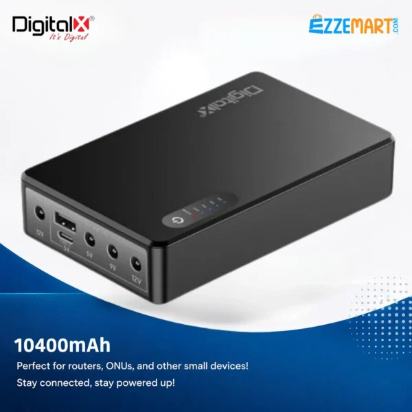 DigitalX 10400mAh DX10 DC Mini UPS 5V 9V 12V