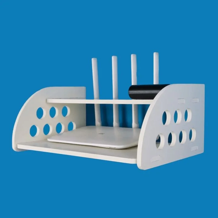Router Stand Round Cut New Design – White Color